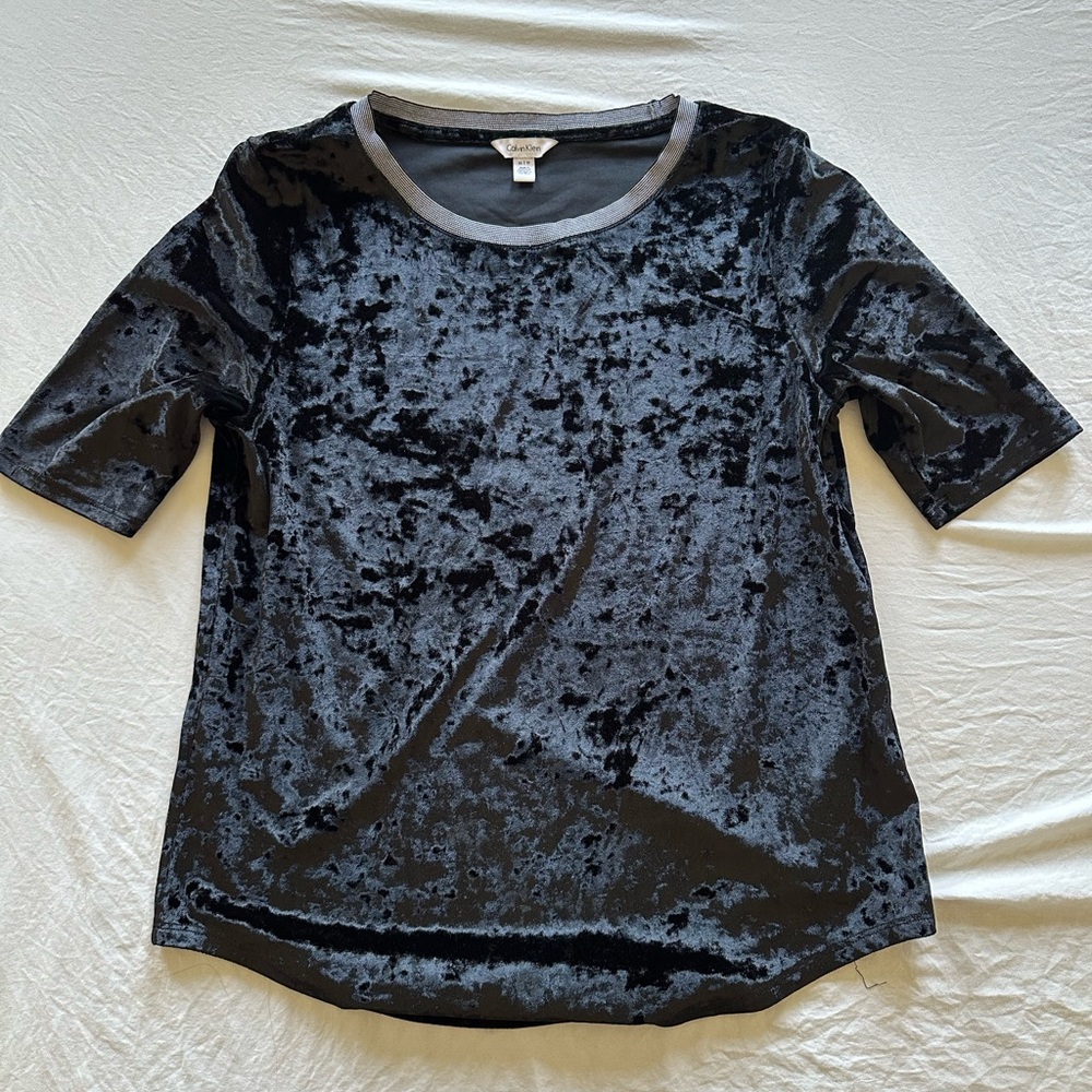 Calvin Klein Black Velvet Top
